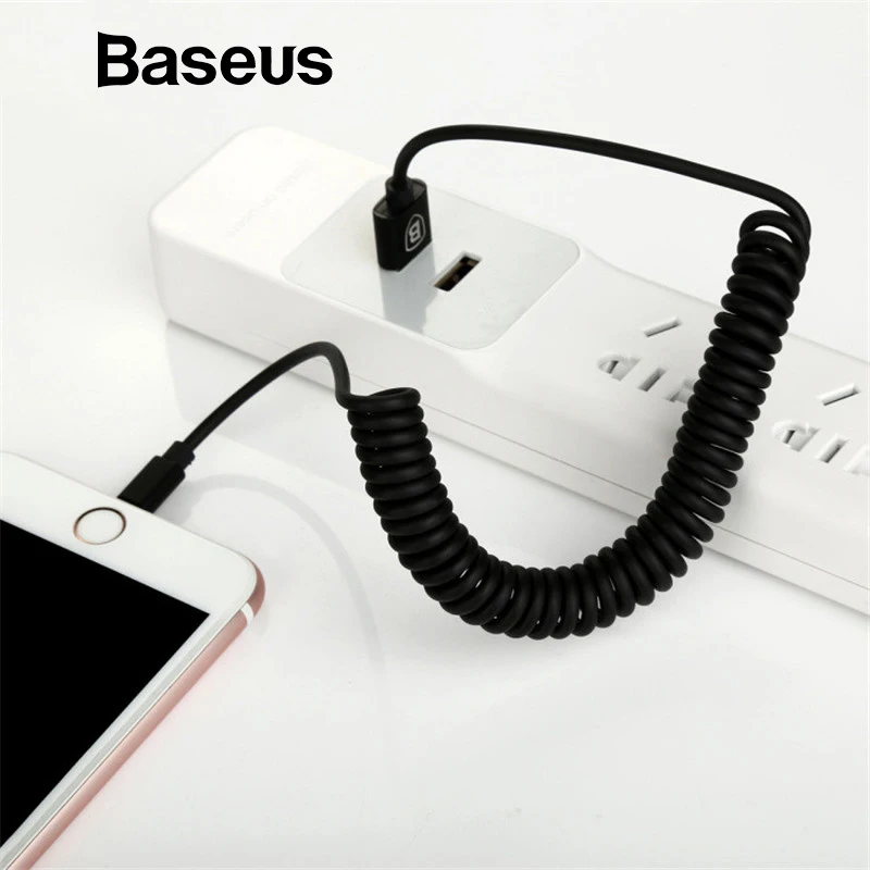 Beste Baseus Flexibele Usb kabel Voor iPhone X 8 7 Plus 8Pin Charge Kabel Voor iPhone Xs Max Mobiele Telefoon Intrekbare gegevens Charger Kabel