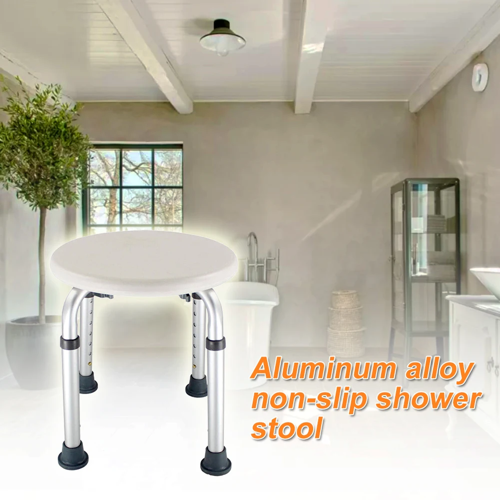 

Bath Easy Clean Height Adjustable Shower Stool Kids Disabled Furniture Home Chair Seat Round Toilet Non Slip Older Pregnancy