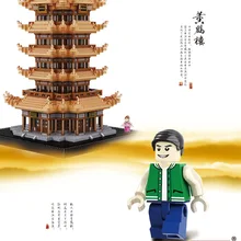Balody мини блоки архитектурный конструктор игрушка Китайская Башня модель игрушки Кирпичи Детские игрушки для очки-детский подарок на Рождество 16068