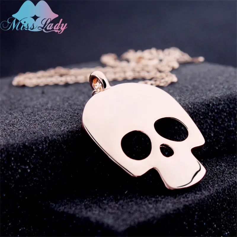 Ожерелье Miss Lady MLY4271 Мужская подвеска в виде черепа розовое золото|fashion necklace|necklace