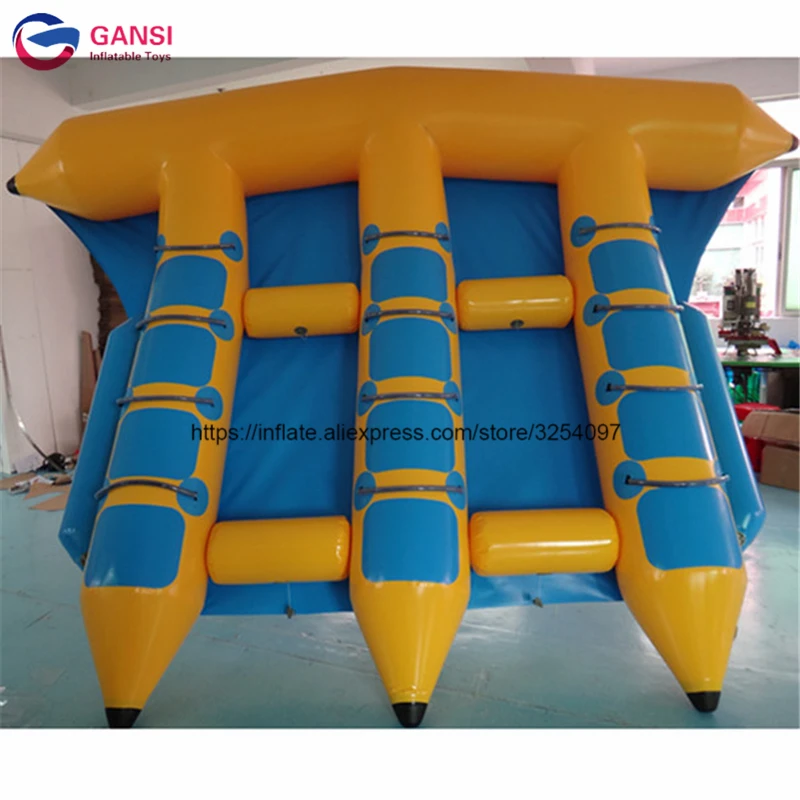 

High quality inflatable fly fish water towable 4.2x3.2m inflatable flying fish banana boat with factory price