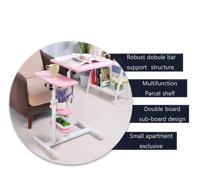 Стол для ноутбука деревянная стойка офисный стол регулируемый по высоте компьютерный стол с колесами складной стол прикроватная тумбочка для спальни книжный стол