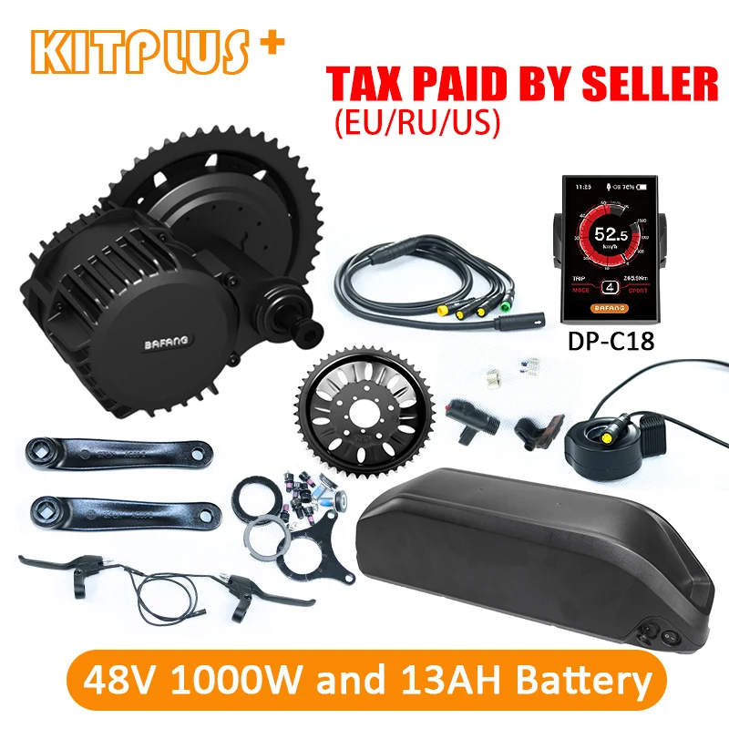 Cheap Bafang BBS03 Mid Drive Motor 48V 1000W Electric Bike Kit Bafang BBSHD Kit with Battery 13AH Bicycle Conversion Kit Ebike 1000W 0