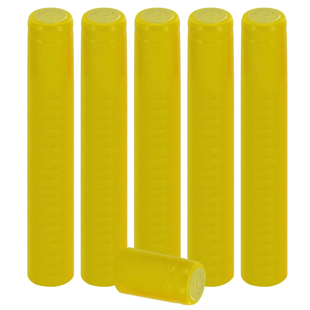 

PVC Heat Shrink Capsules For Wine Bottles - 100 Count (Yellow)