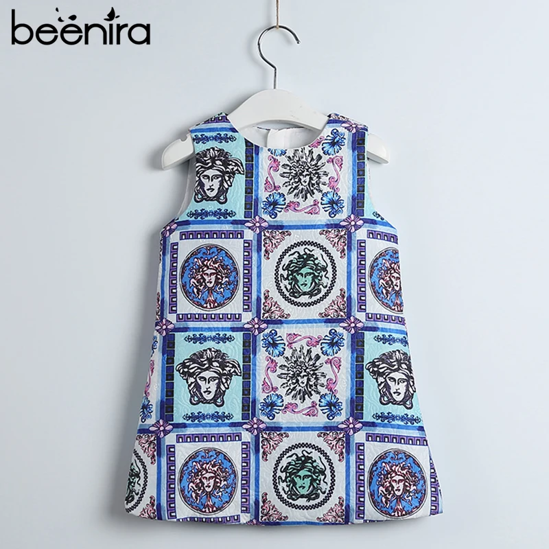 

Beenira Girls Clothes Dress Children Sleeveless Clothing Dress Children Pattern Printed Clothes Dress Kids Baby Dress Clothes