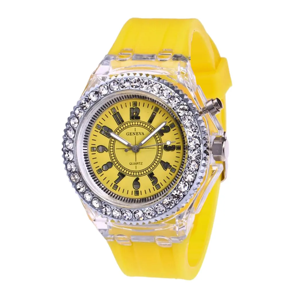 Модные женские часы с прозрачным циферблатом кварцевые Силиконовые спортивные наручные часы relojes mujer horloges vrouwen Montres Femme - Цвет: K