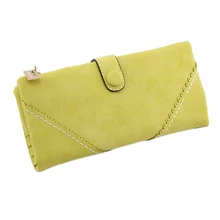 Wholesale10*Long Women Wallet Messenger bags Handbag Retro Dull Polish Purse Multifunctional-yellow