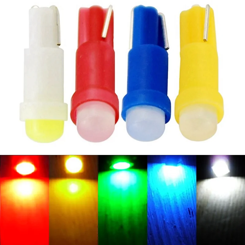 10 шт. T5 1 SMD светодиодный лампы керамическая для приборной панели датчик прибора