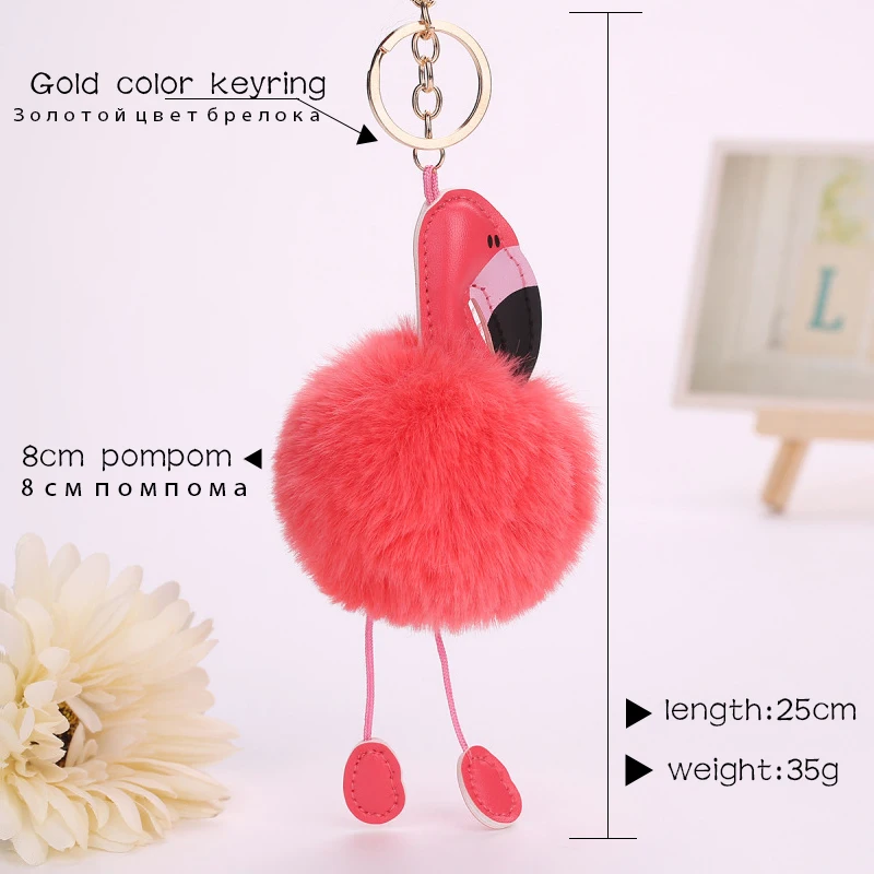 Rabbit Ball PomPom Cell Phone Car Keychain Pendant Handbag Cute Key Rin ie