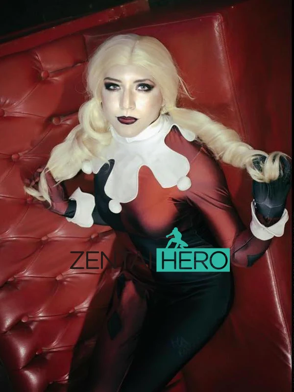 Free Shipping 3D Printed DC Comics Harley Quinn Costume Superhero Cosplay Super Villain Catsuits 20