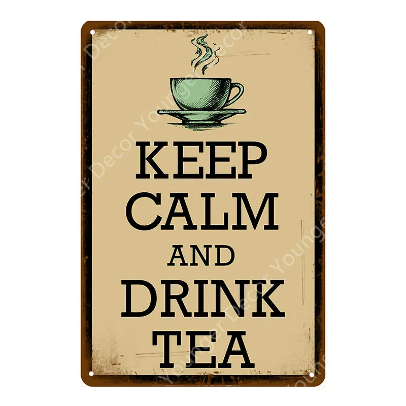Классическое кафе мокко металлическая жестяная вывеска напиток чай кофе винтажный плакат на стену тарелка для бара кухонное украшение для дома художественная Настенная Наклейка - Цвет: YD7296E