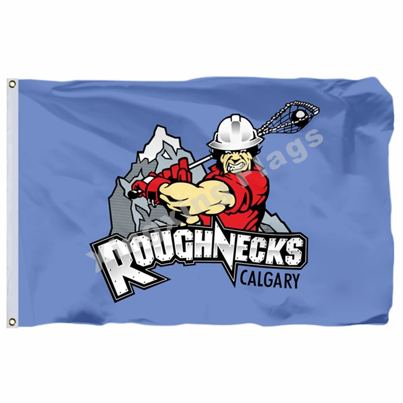 Calgary Roughnecks Flag 3ft X 5ft Polyester Lacrosse National Lacrosse