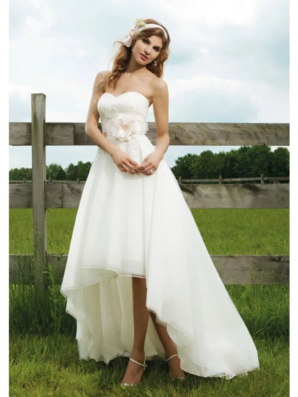 2014 fashion design summer wedding desses Glamorous High Low Hemmed ...