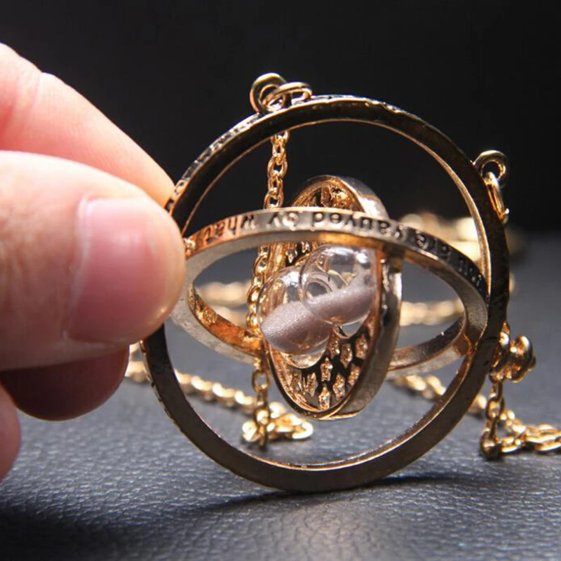 

CUTEECO 7 Styles Time Turner Necklace Hermione Granger Rotating Spins Gold Hourglass 2018 New Perfect Gift