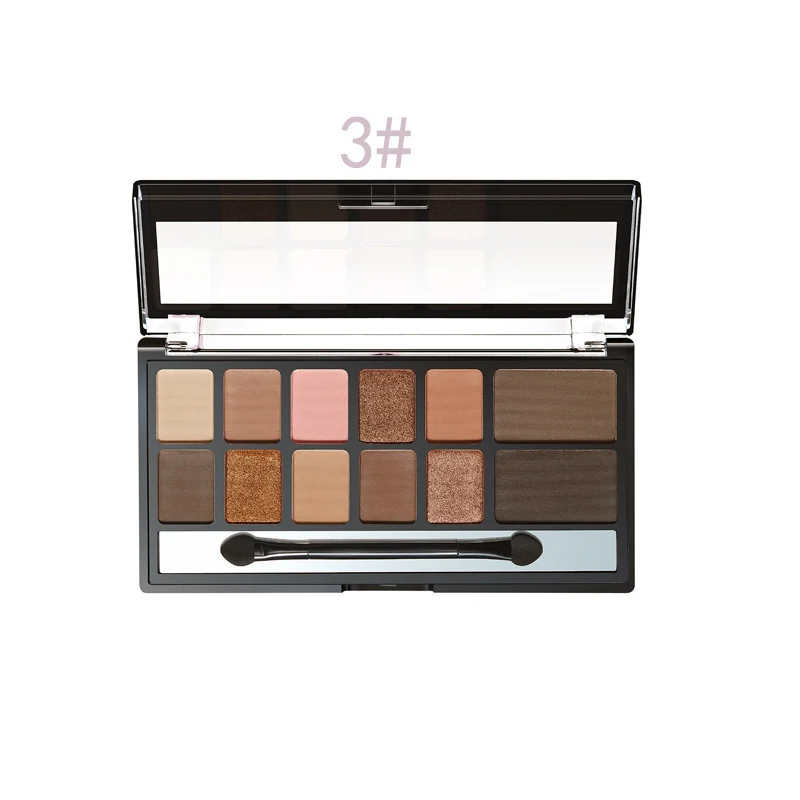2019 12 Colors Shimmer Eye Shadow Makeup Palette Matte Earth Color Eyeshadow Palette Cosmetics Waterproof Pigment Kits