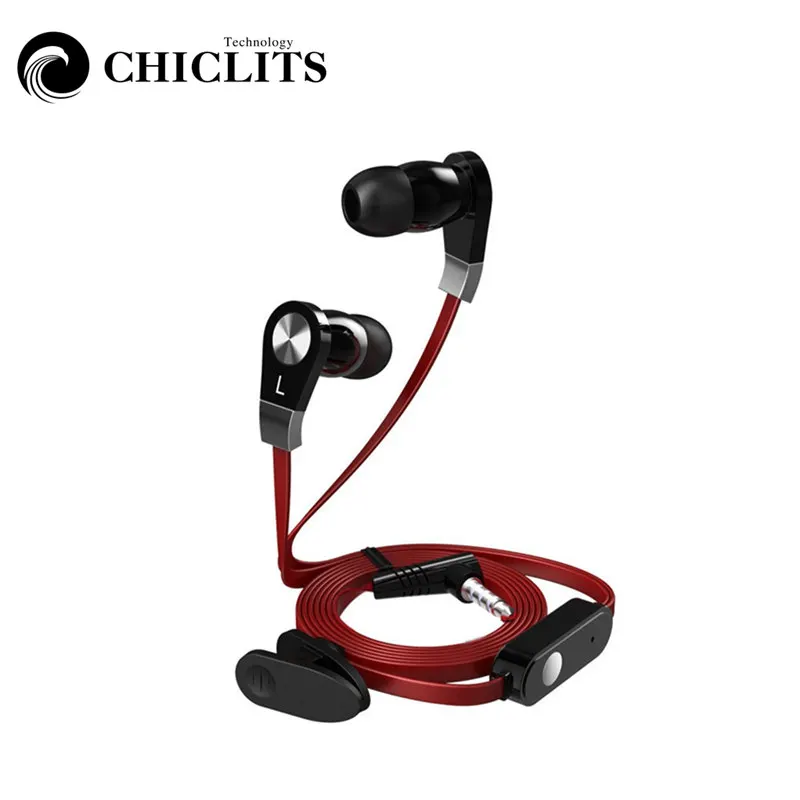 

CHICLITS In-Ear Earphone JM02 3.5mm Black/Red/White Stereo Earbuds With Microphone For Music Smart Phone Earplugs