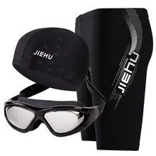 Плавки мужские дышащие спортивные набор для купания с кепкой и очками плавки с эластичной талией пляжные шорты летние шорты для плавания