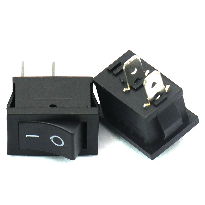 5pcs/lot Ship type switch 21 * 15mm black 2-foot rocker power button 6A / 250V boat two feet | Обустройство дома