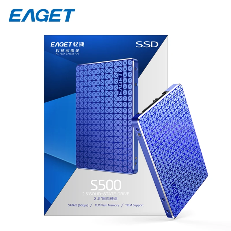 Eaget Внутренний твердотельный накопитель 120 ГБ SSD высокоскоростной HD Жесткий диск SATA3 2,5 дюймов SSD синий TLC для ноутбуков настольных ПК
