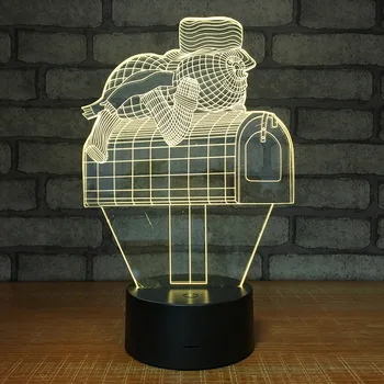 

Creative acrylic personality table lamp led night light 3d 7 color touch table lamp 1441
