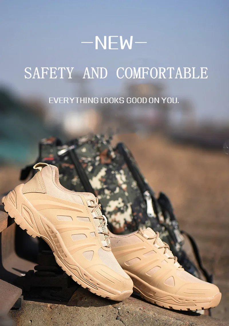 7 Breathable Mesh Safety Shoes Men Light Sneaker Indestructible Steel Toe Soft Anti-piercing Work Boots