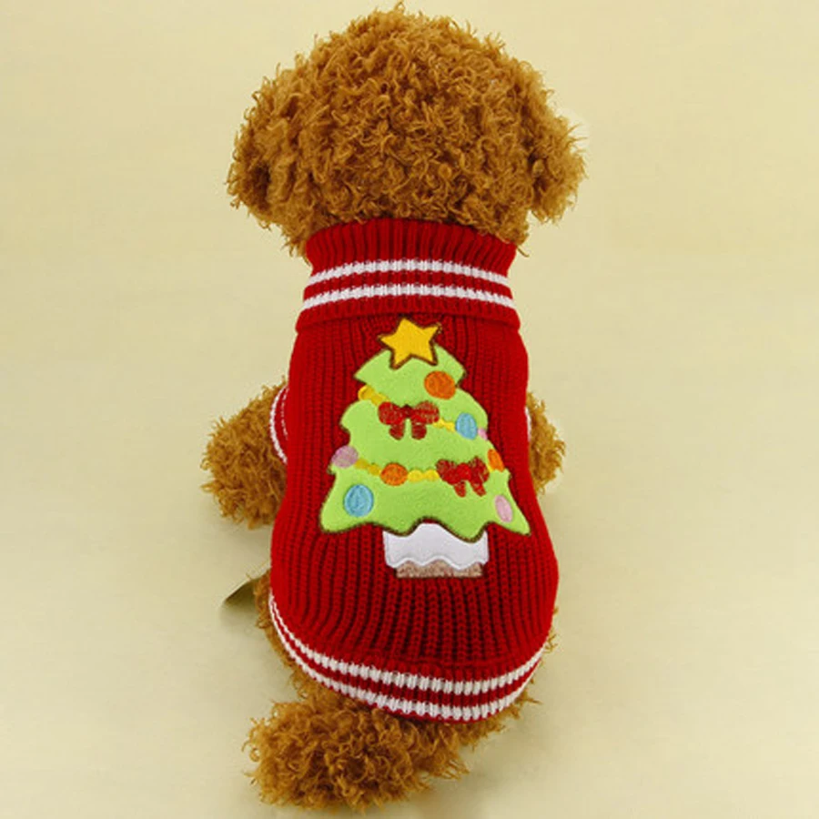 

Warm Dog Sweaters Christmas For Small Dogs Teddy Coat Cheap Dog Clothes Dachshund Pull Pour Chien Windmolen Hond Pets 5d0025