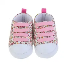 Детская обувь; oct ; мягкая Нескользящая детская парусиновая обувь с цветочным принтом; обувь для малышей; Ayakkabi; детская обувь