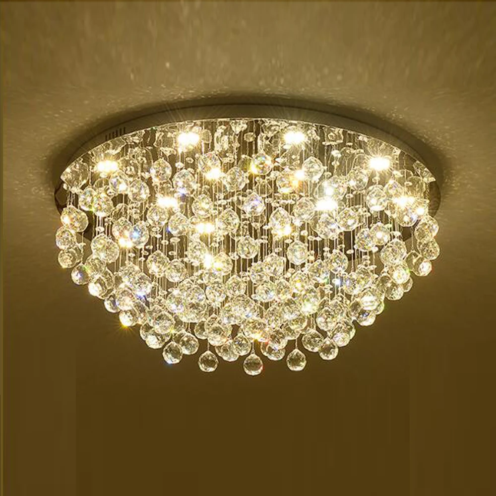 Круглый дизайн, современная люстра, хрустальная лампа, AC110V 220V cristal lustre светильники для гостиной, спальни