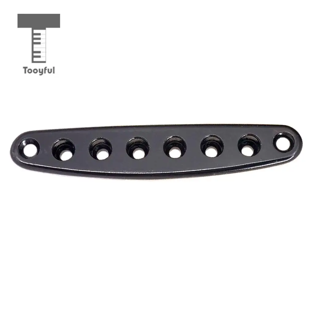 Tooyful 1Pc Electric Guitar Parts Bridge String Thru Body Ferrules Bushing Plate Black or Silver