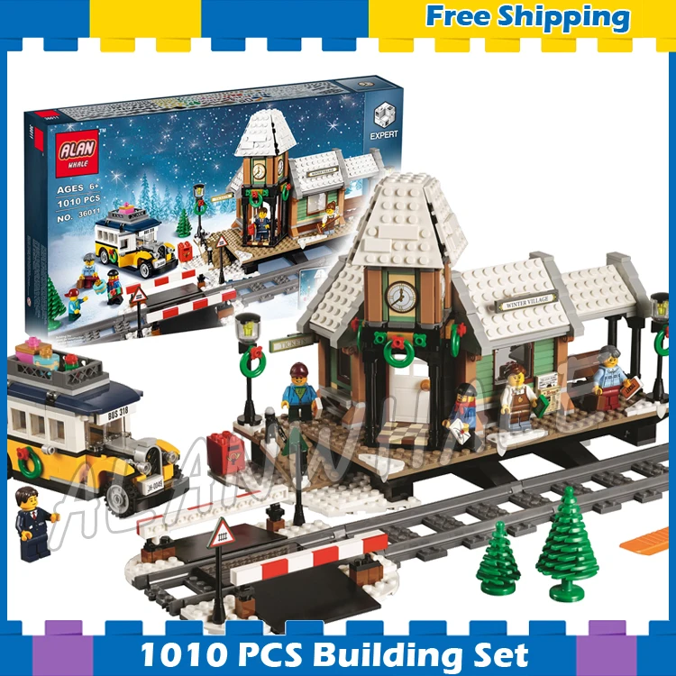 

1010pcs Creator Winter Holiday Village Station Toy 36011 Model Building Blocks Children Kids Gifts sets Compatible With lego