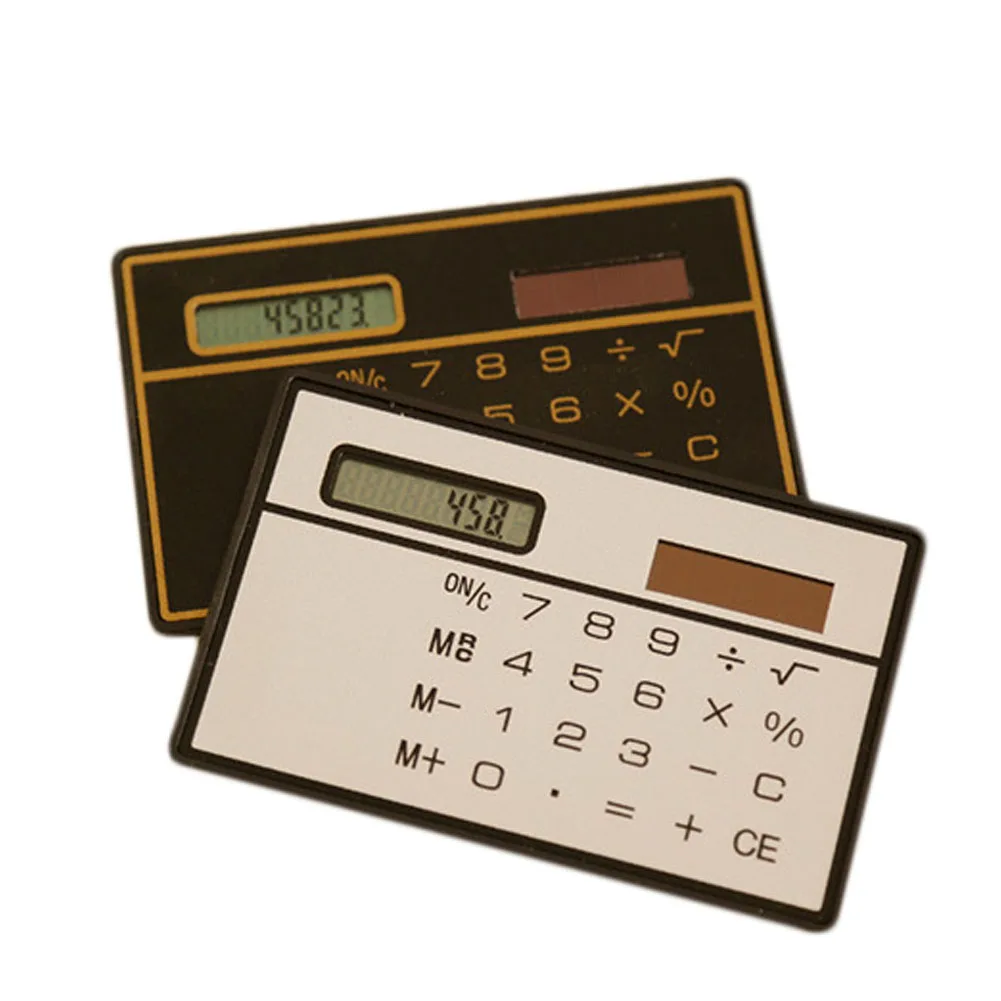 calculator ultra thin mini credit card sized 8 digit solar credit card calculator app