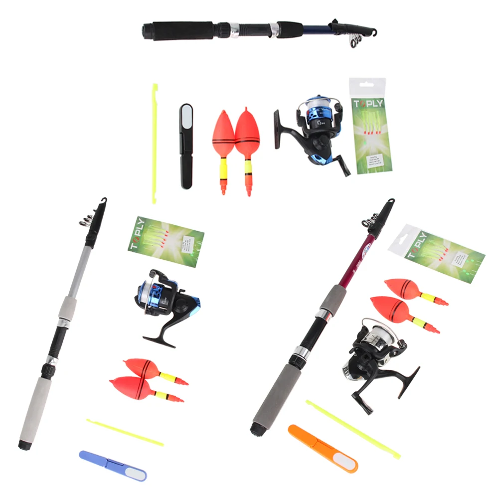 Outdoor Fishing Tool Set Compelet Starter Junior Beginner Fish Rod Reel