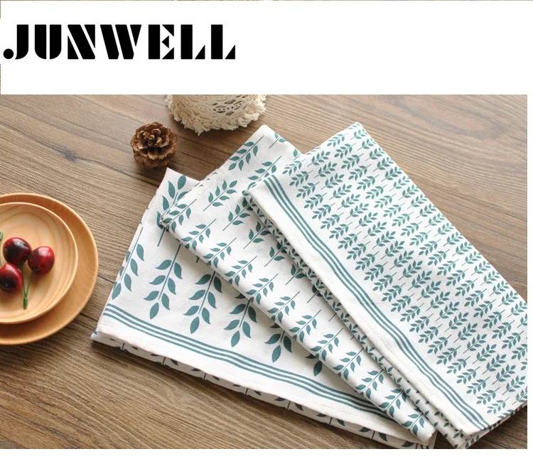 4pcs Lot Linen Cotton Leaves Printing Dishtowel Napkin Kitchen Towel Cleaning Cloth Tea Towel Ultra Durable Pano De Prato Dishtowel Kitchen Napkin Cottonnapkins Linen Aliexpress