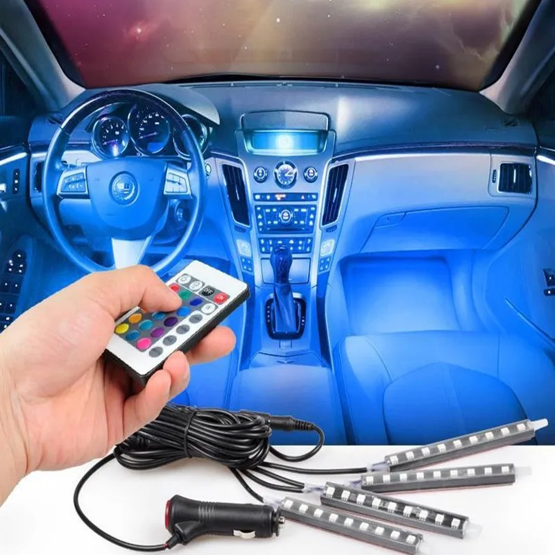 Car Decorative Light Atmosphere font b Lamp b font Feet Atmosphere Light LED Fence Light Free