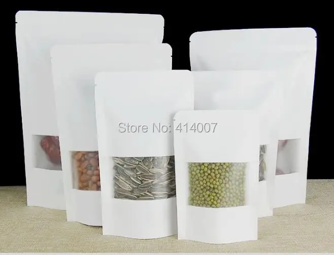 white laminate pouch bags
