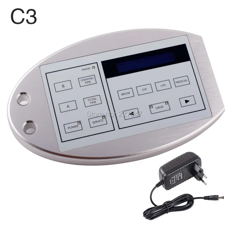 

CHUSE Oval  Power Supply Controller With LCD Digital Display For Permanent Makeup Machine Kit &  Machine Kit   PMU Fast Shipping
