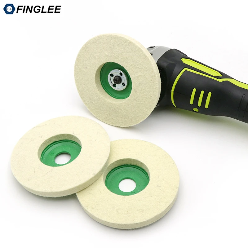2pcs 5 Inch/125 mm wool felt polishing wheel Angle Grinder buffing Felt