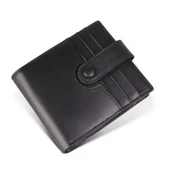

Hot sale Men's Short Wallet Men Genuine Leather Clutch Wallets Purses First Layer Real Leather Multi-Card Bit Retro Card Holder