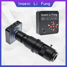 Full HD 38MP 60FPS 1080P 2K промышленный электронный видео микроскоп камера лупа+ 20X-300X полный Фокус зум C-Mount объектив