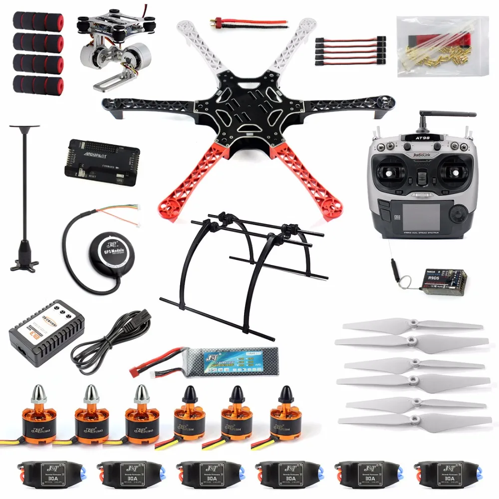 Собранный F550 6 Aixs DIY ARF Полный комплект с APM 2 8 Полетным контроллером GPS компас и