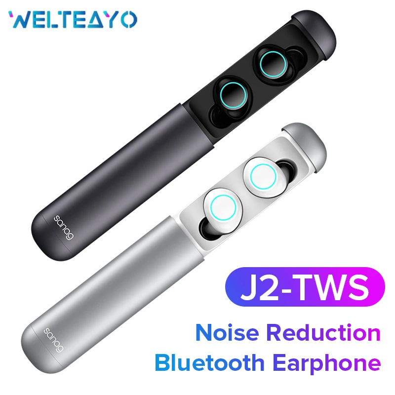 WELTEAYO J2 Мини Bluetooth 5,0 гарнитура стерео наушники-вкладыши TWS с Беспроводной наушники Шум снижение Hedphones музыкальные наушники для iPhone Xiaomi