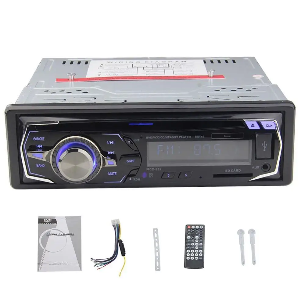 Car Stereo Single Din Car Audio 1 DIN In Dash FM AM USB SD Car DVD