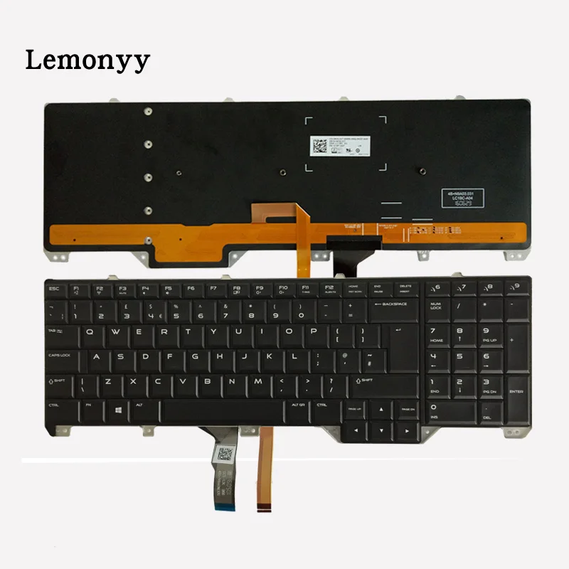 NEW UK keyboard for DELL Alienware 17 R2 & 17 R3 laptop Keyboard with Backlit 0KWJGT NEW UK keyboard for DELL Alienware 17 R2 & 17 R3 laptop Keyboard with Backlit 0KWJGT