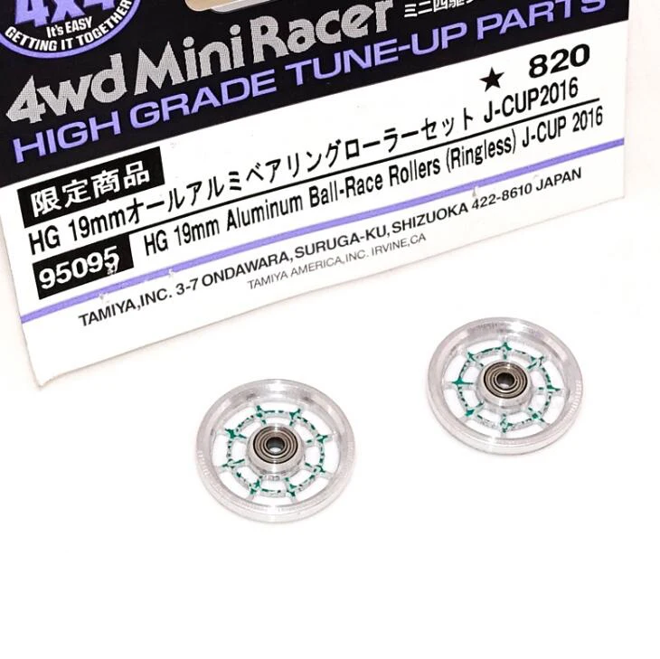 

2PCS HG 19mm CNC Aluminum Ball-Race Guide Roller 95095 For Tamiya Mini 4WD Racing Car Model Japan Cup 2016 Version Spare Part