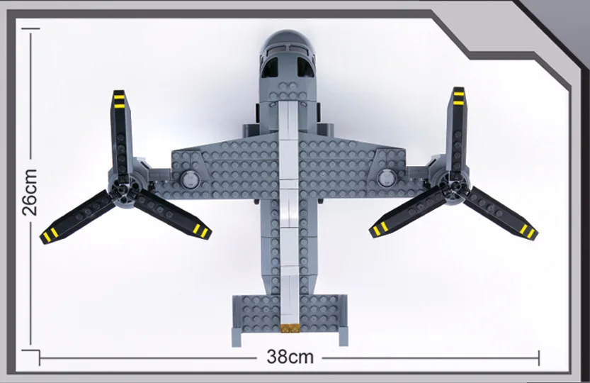 

318pcs 2113 Modern War Bell Boeing V-22 Military Carrier Humvee SWAT Building Blocks Bricks Baby Toys