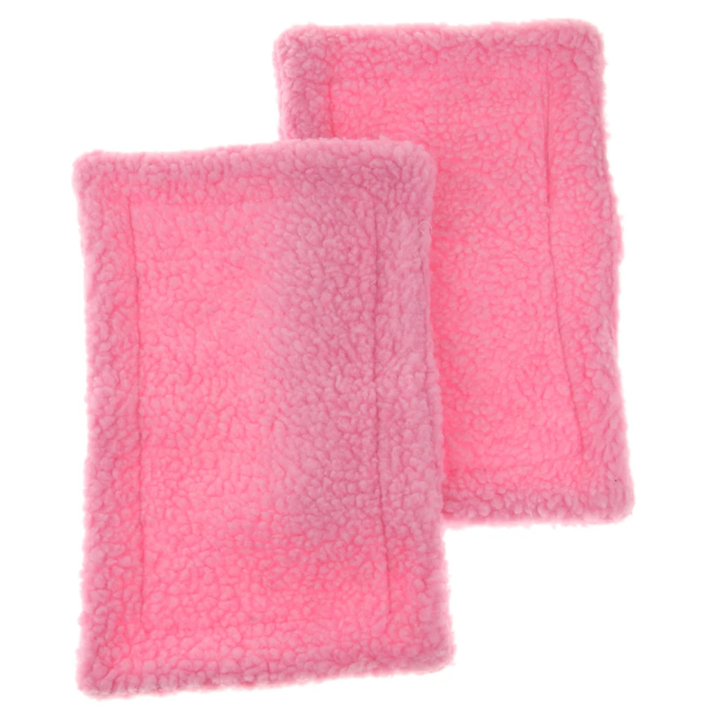 2 Pack Velvet Small Animals Warm Mat for Hamster, Guinea Pig, Ferret