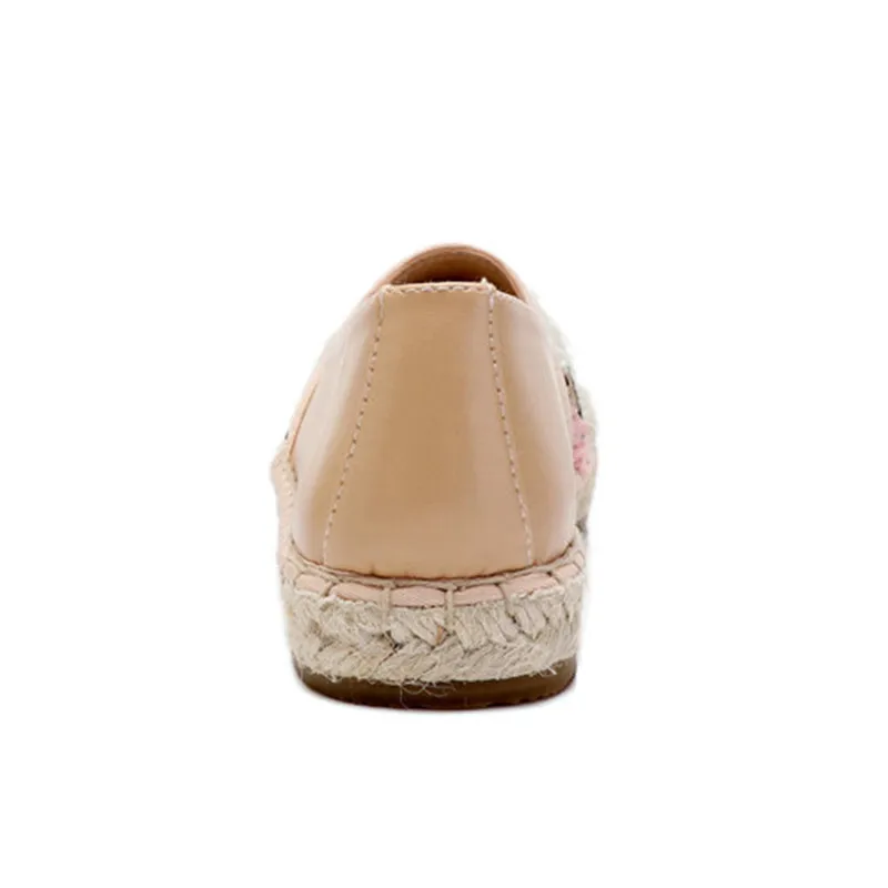 Brand Patchwork Espadrilles Shoes Woman New Comfortable Slip On Women Platform Creepers Flats Ladies Loafers Pink Navy Moccasins (4)