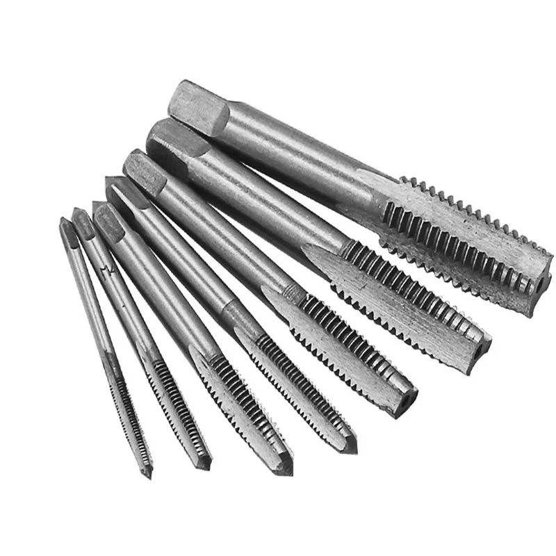 

7PCS/Set HSS Machine Straight Fluted Screw Thread Metric Plug M3 M4 M5 M6 M8 M10 M12 Hand Tap Drill Set Hand Tools