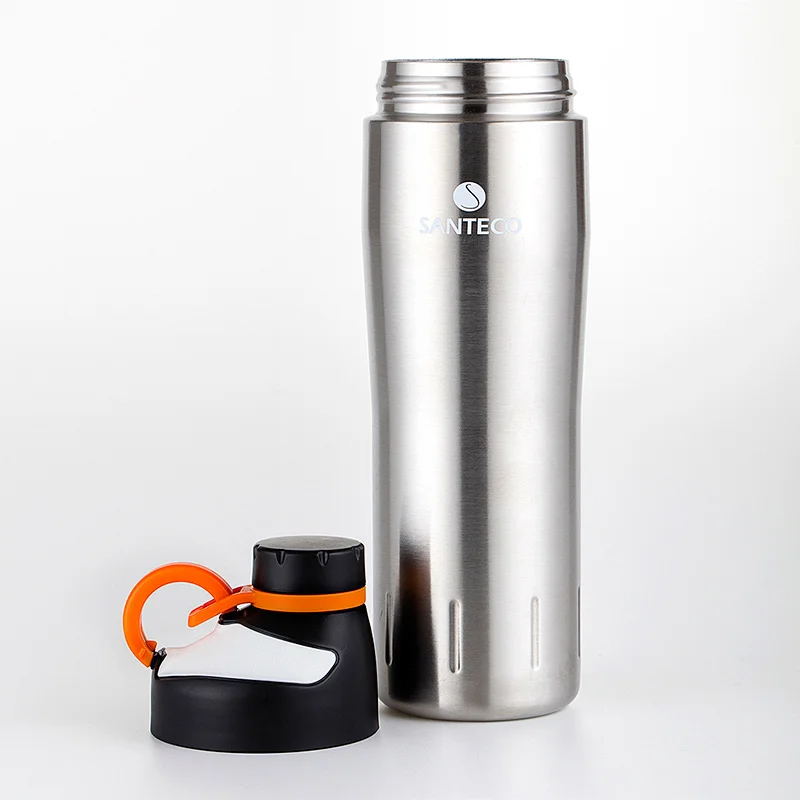 Santeco Oural سلسلة فراغ معزول الرياضة زجاجة الفولاذ المقاوم للصدأ في الهواء الطلق قارورة دائم BPA المياه مجانا زجاجة 590 ملليلتر