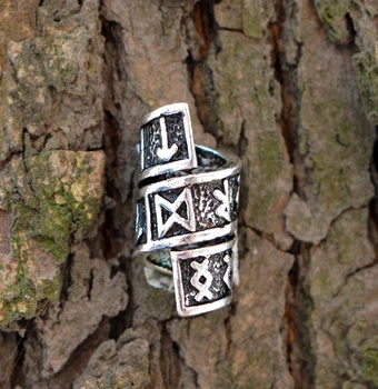 

1pc Viking Runes Spiral Beads for Bracelets for Pendant Necklace Paracord for Beard Hair Beads C56